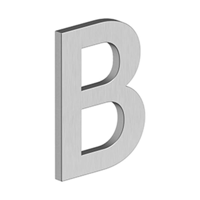 Deltana - 4'' LETTER B, B SERIES WITH RISERS, STAINLESS STEEL - Brushed Stainless