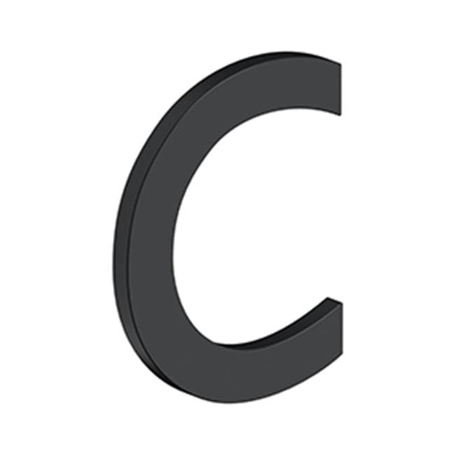 Deltana - 4'' LETTER C, B SERIES WITH RISERS, STAINLESS STEEL - Paint Black