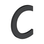 Deltana - 4'' LETTER C, B SERIES WITH RISERS, STAINLESS STEEL - Paint Black