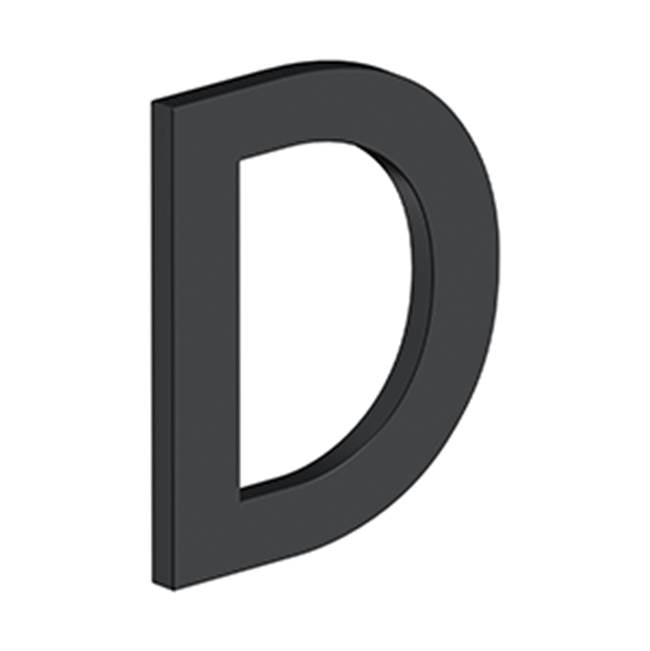 Deltana - 4'' LETTER D, B SERIES WITH RISERS, STAINLESS STEEL - Paint Black