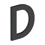 Deltana - 4'' LETTER D, B SERIES WITH RISERS, STAINLESS STEEL - Paint Black