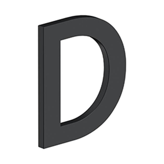 Deltana - 4'' LETTER D, B SERIES WITH RISERS, STAINLESS STEEL - Paint Black