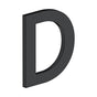 Deltana - 4'' LETTER D, B SERIES WITH RISERS, STAINLESS STEEL - Paint Black