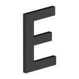 Deltana - 4'' LETTER E, B SERIES WITH RISERS, STAINLESS STEEL - Paint Black