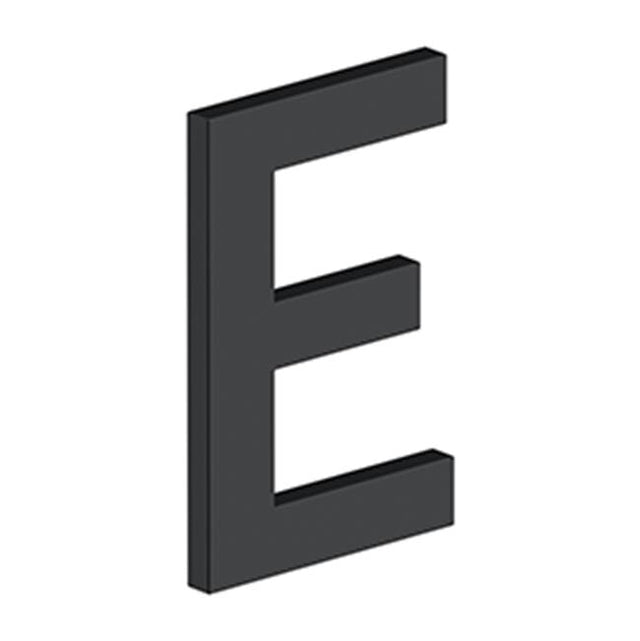 Deltana - 4'' LETTER E, B SERIES WITH RISERS, STAINLESS STEEL - Paint Black