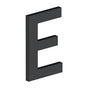 Deltana - 4'' LETTER E, B SERIES WITH RISERS, STAINLESS STEEL - Paint Black