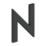 Deltana - 4'' LETTER N, B SERIES WITH RISERS, STAINLESS STEEL - Paint Black