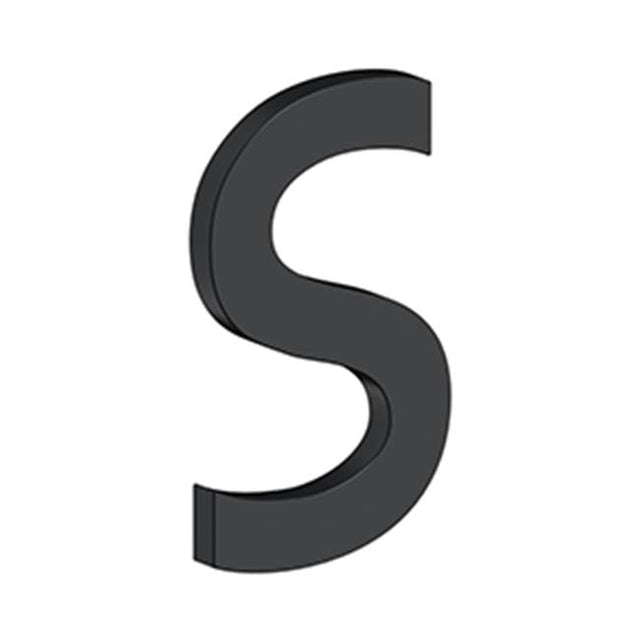 Deltana - 4'' LETTER S, B SERIES WITH RISERS, STAINLESS STEEL - Paint Black