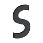 Deltana - 4'' LETTER S, B SERIES WITH RISERS, STAINLESS STEEL - Paint Black