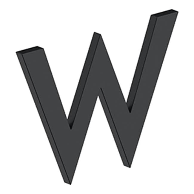 Deltana - 4'' LETTER W, B SERIES WITH RISERS, STAINLESS STEEL - Paint Black