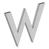 Deltana - 4'' LETTER W, B SERIES WITH RISERS, STAINLESS STEEL - Brushed Stainless
