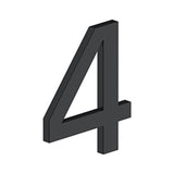 Deltana - 4'' NUMBER 4, E SERIES WITH RISERS, STAINLESS STEEL - Paint Black