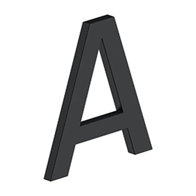 Deltana - 4'' LETTER A, E SERIES WITH RISERS, STAINLESS STEEL - Paint Black