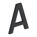 Deltana - 4'' LETTER A, E SERIES WITH RISERS, STAINLESS STEEL - Paint Black