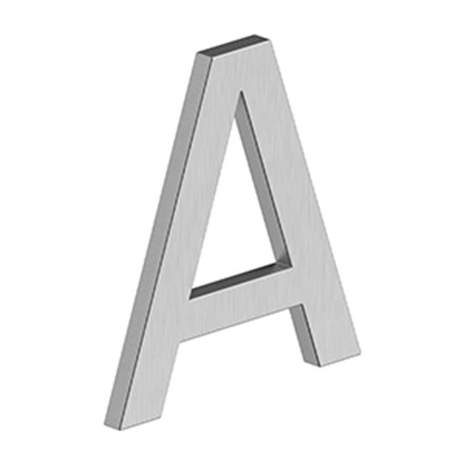 Deltana - 4'' LETTER A, E SERIES WITH RISERS, STAINLESS STEEL - Brushed Stainless