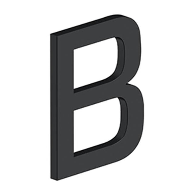 Deltana - 4'' LETTER B, E SERIES WITH RISERS, STAINLESS STEEL - Paint Black