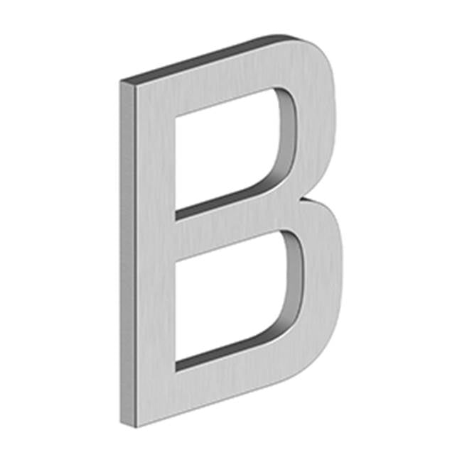 Deltana - 4'' LETTER B, E SERIES WITH RISERS, STAINLESS STEEL - Brushed Stainless