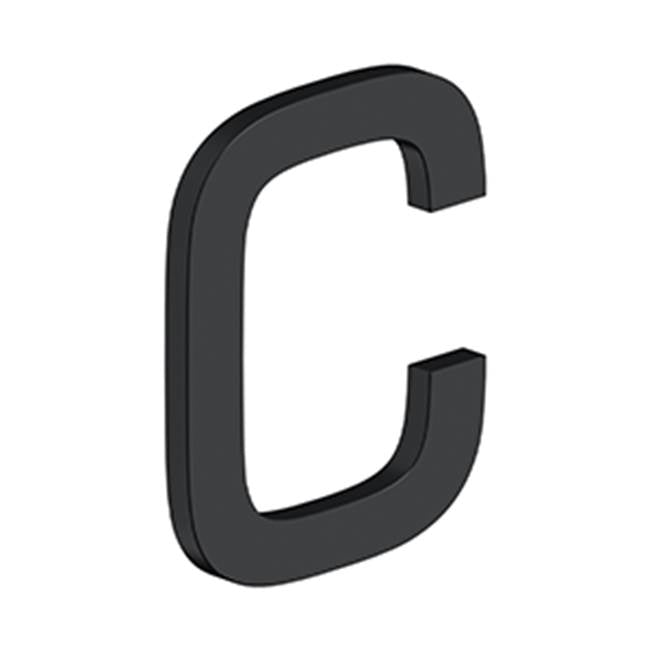 Deltana - 4'' LETTER C, E SERIES WITH RISERS, STAINLESS STEEL - Paint Black