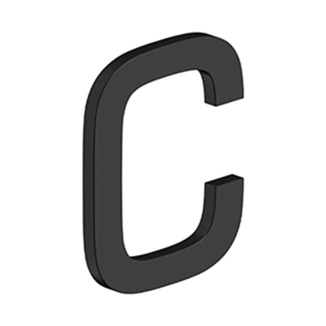 Deltana - 4'' LETTER C, E SERIES WITH RISERS, STAINLESS STEEL - Paint Black
