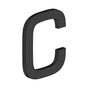 Deltana - 4'' LETTER C, E SERIES WITH RISERS, STAINLESS STEEL - Paint Black