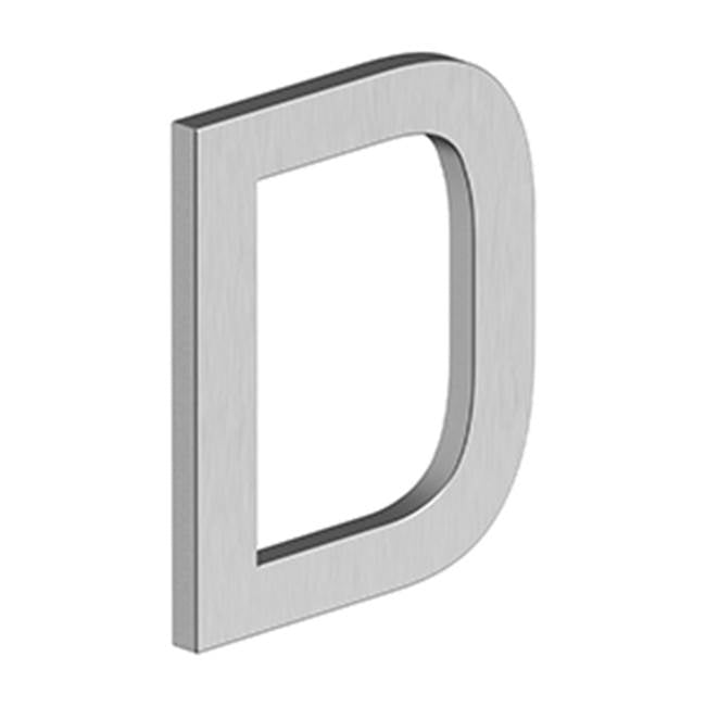 Deltana - 4'' LETTER D, E SERIES WITH RISERS, STAINLESS STEEL - Brushed Stainless