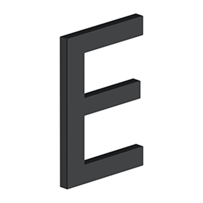 Deltana - 4'' LETTER E, E SERIES WITH RISERS, STAINLESS STEEL - Paint Black