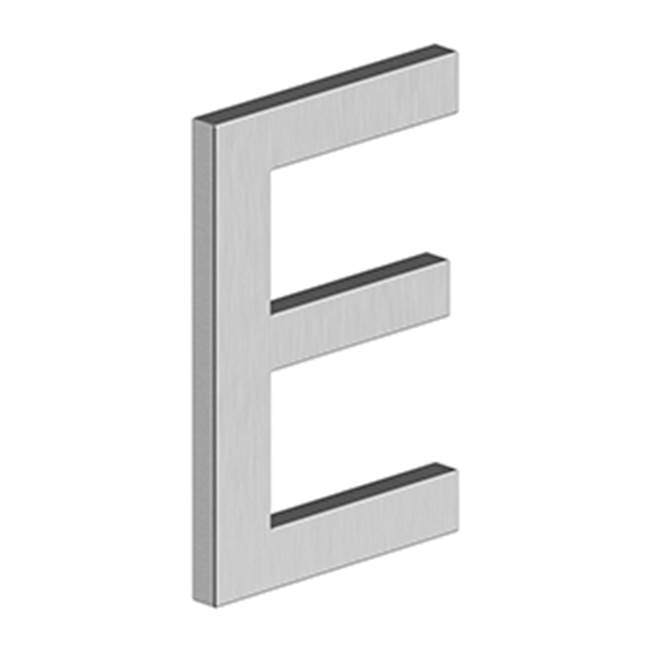 Deltana - 4'' LETTER E, E SERIES WITH RISERS, STAINLESS STEEL - Brushed Stainless