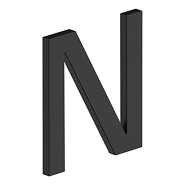 Deltana - 4'' LETTER N, E SERIES WITH RISERS, STAINLESS STEEL - Paint Black