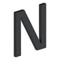 Deltana - 4'' LETTER N, E SERIES WITH RISERS, STAINLESS STEEL - Paint Black