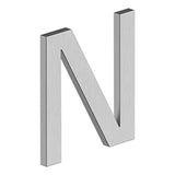 Deltana - 4'' LETTER N, E SERIES WITH RISERS, STAINLESS STEEL - Brushed Stainless