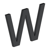 Deltana - 4'' LETTER W, E SERIES WITH RISERS, STAINLESS STEEL - Paint Black