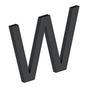Deltana - 4'' LETTER W, E SERIES WITH RISERS, STAINLESS STEEL - Paint Black
