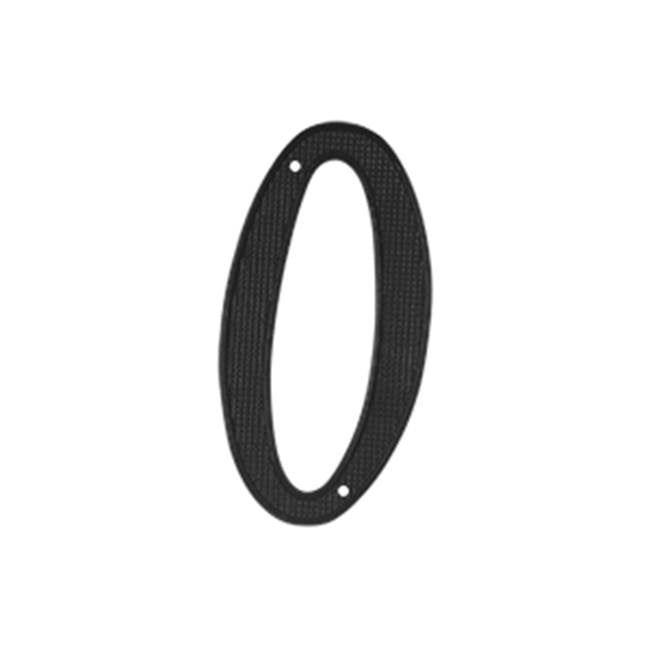 Deltana - 4'' Numbers Zinc Die-Cast, Black - Black