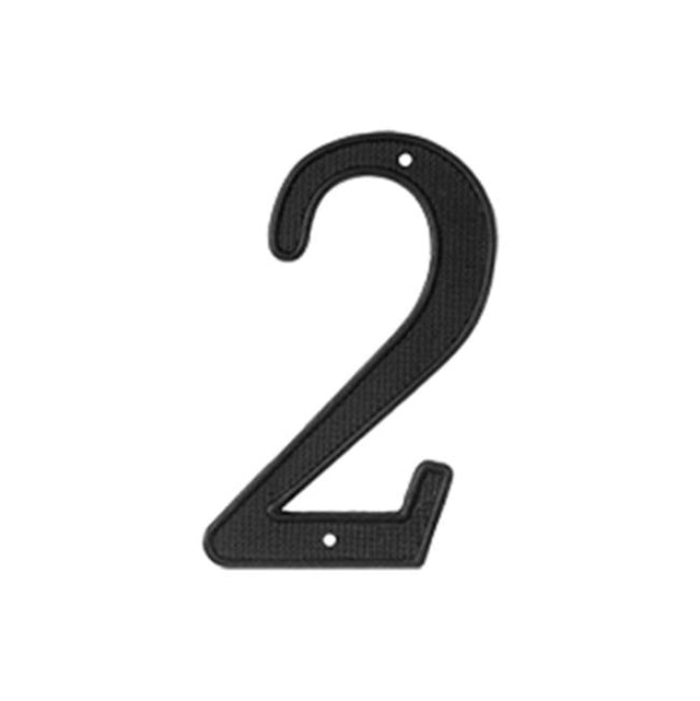 Deltana - 4'' Numbers Zinc Die-Cast, Black - Black
