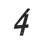 Deltana - 4'' Numbers Zinc Die-Cast, Black - Black