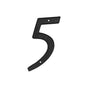 Deltana - 4'' Numbers Zinc Die-Cast, Black - Black