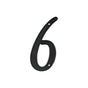 Deltana - 4'' Numbers Zinc Die-Cast, Black - Black