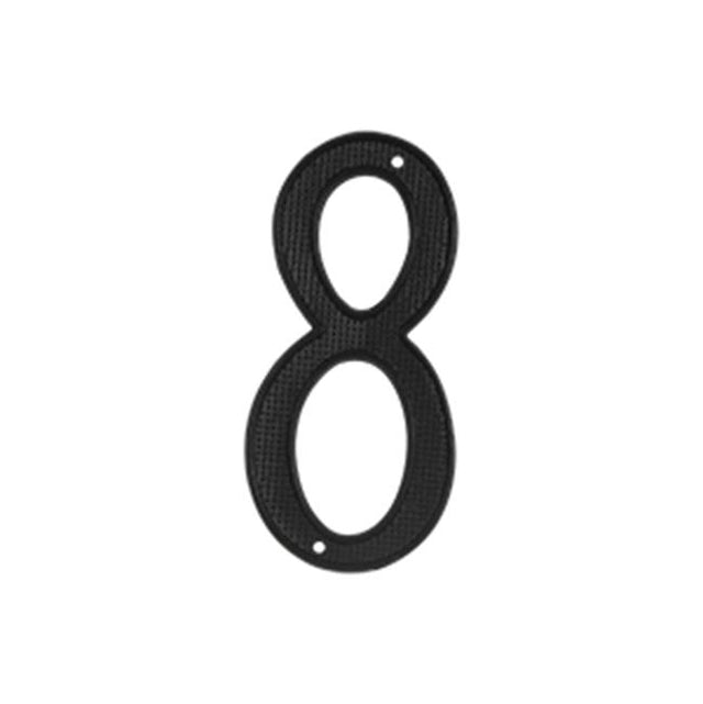 Deltana - 4'' Numbers Zinc Die-Cast, Black - Black