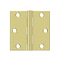 Deltana - 3'' x 3'' Square Hinge - Polished Brass