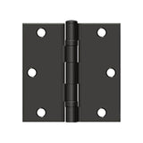 Deltana - 3-1/2'' x 3-1/2'' Square Hinge, Ball Bearing - Oil-rubbed Bronze