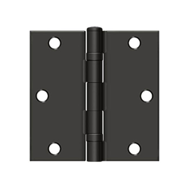 Deltana - 3-1/2'' x 3-1/2'' Square Hinge, Ball Bearing - Oil-rubbed Bronze