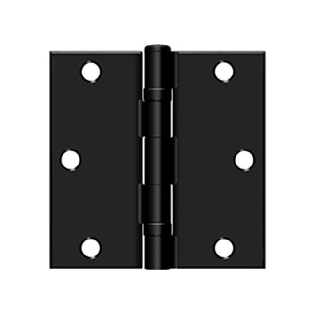 Deltana - 3-1/2'' x 3-1/2'' Square Hinge, Ball Bearing - Paint Black