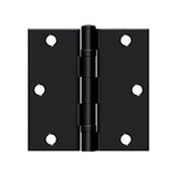 Deltana - 3-1/2'' x 3-1/2'' Square Hinge, Ball Bearing - Paint Black