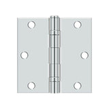 Deltana - 3-1/2'' x 3-1/2'' Square Hinge, Ball Bearing - Polished Chrome