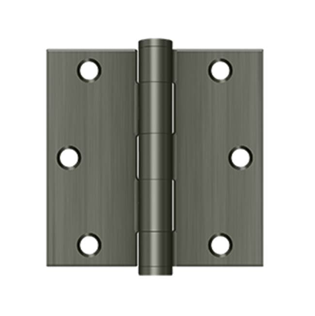 Deltana - 3-1/2'' x 3-1/2'' Square Hinge, HD - Antique Nickel