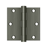 Deltana - 3-1/2'' x 3-1/2'' Square Hinge, HD - Antique Nickel