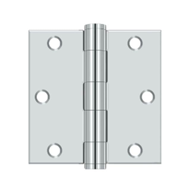 Deltana - 3-1/2'' x 3-1/2'' Square Hinge, HD - Polished Chrome