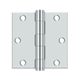 Deltana - 3-1/2'' x 3-1/2'' Square Hinge, HD - Polished Chrome