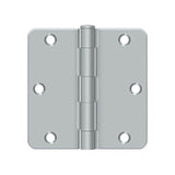 Deltana - 3-1/2'' x 3-1/2'' x 1/4'' Radius Hinge, Residential Thickness - Brushed Chrome