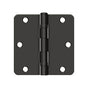 Deltana - 3-1/2'' x 3-1/2'' x 1/4'' Radius Hinge, Ball Bearing - Oil-rubbed Bronze